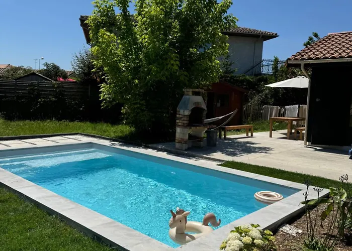 Le De L'ocean - Maison Familiale En Bois Neuve - Piscine Chauffee * Biscarrosse